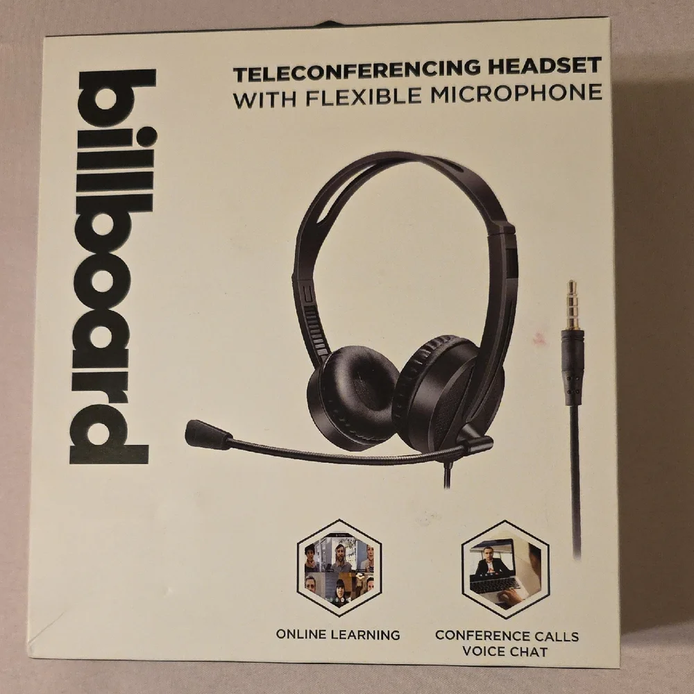 Billboard Black Teleconferencing Headset with Microphone